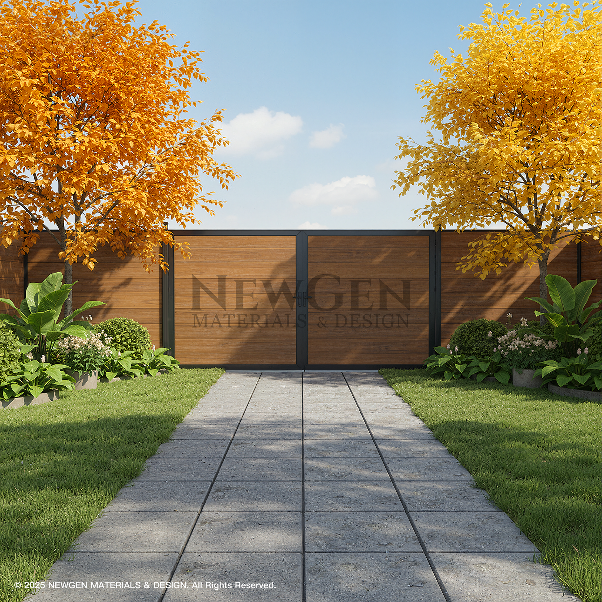 Large 10 ft by 6 ft composite safety fence gate