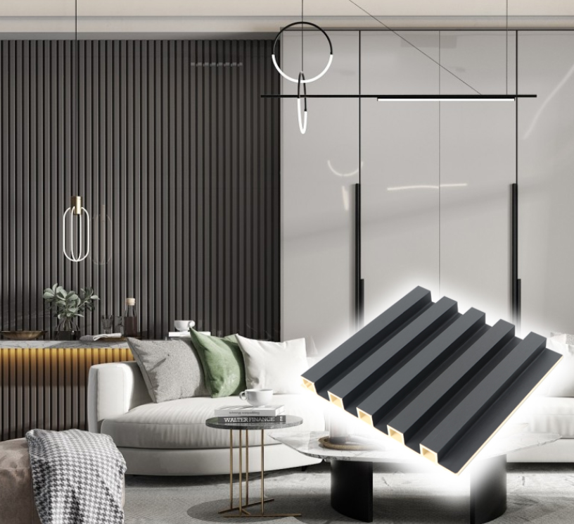 WPC Fluted Wall Panel Texture
