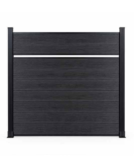 Single Divider Composite Fence Wholesale Price  - Black