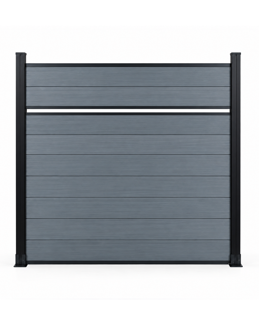 Single Divider Composite Fence Wholesale Price  - Light Gray