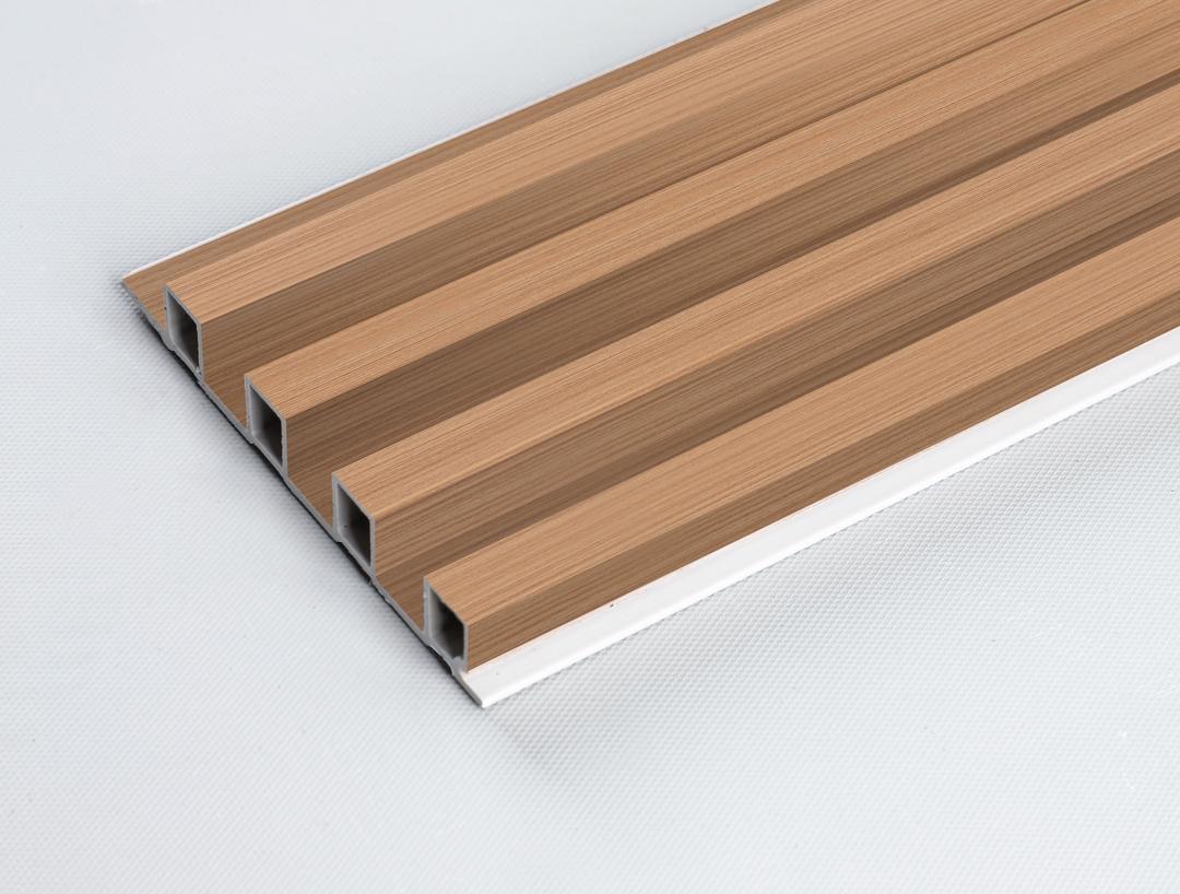 Maple Slate WPC fluted 3D wall panels modern interior