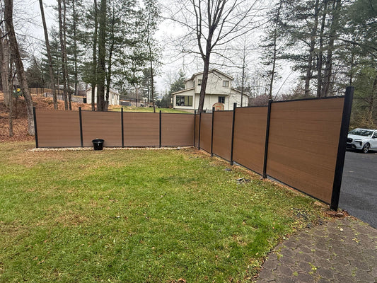 Walnut composite fence