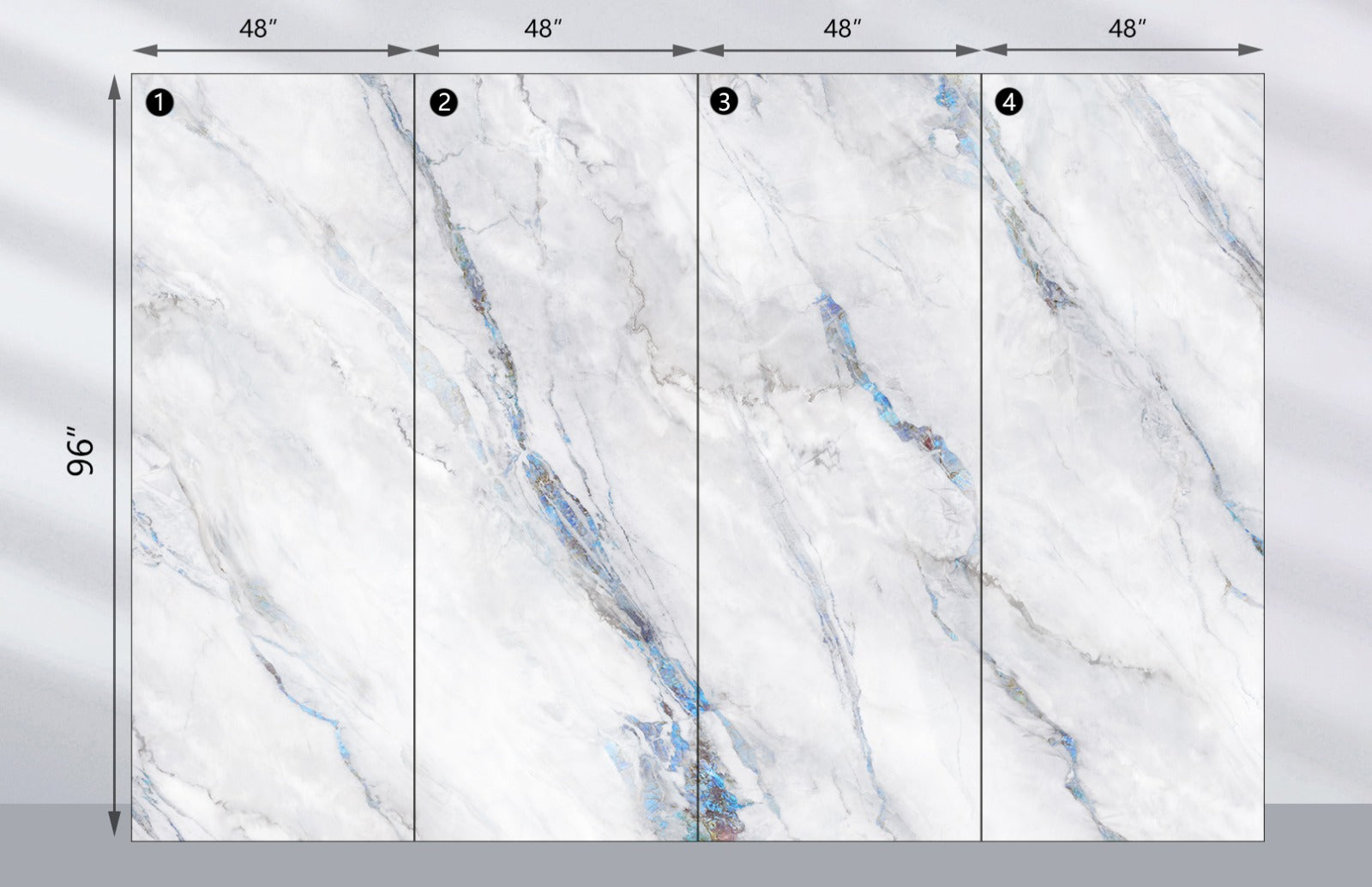 3D Bluewave PVC Marble Sheet, Waterproof 4x8 ft – NewGen Depot