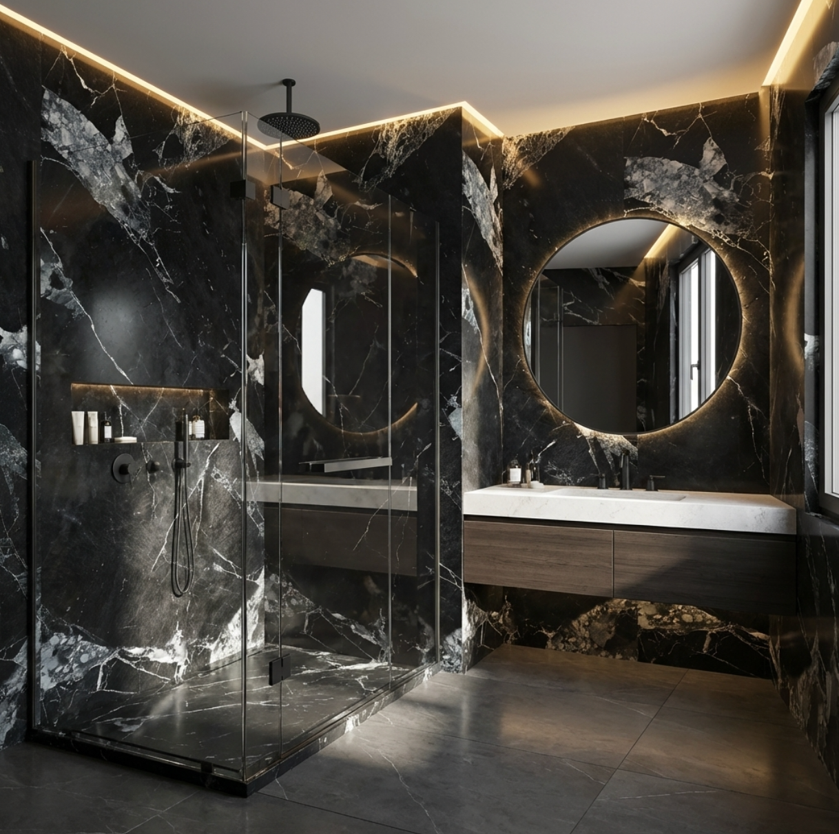 Wholesale PVC Marble Sheets Bathroom and Shower Design Ideas 