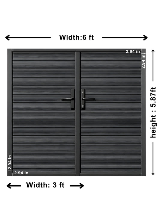 Aluminum Premium Fence Gate 6x6 – Modern, Heavy Duty, Full Privacy