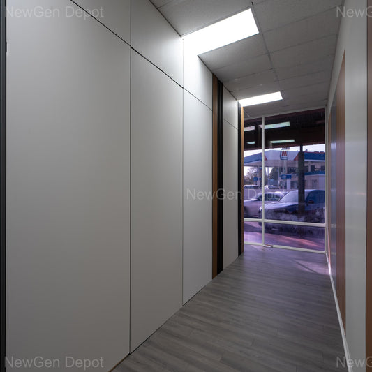 Linen Texture Bamboo Charcoal Wood Veneer Panel – 8x4 ft, 8 mm, Fireproof & Waterproof, Ideal for Living Rooms & Offices