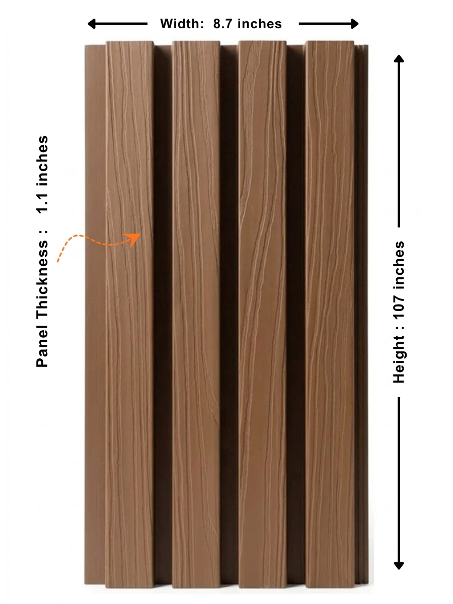 Brown Composite Wide Exterior Cladding | 5 PC/Box (32.7 sq.ft