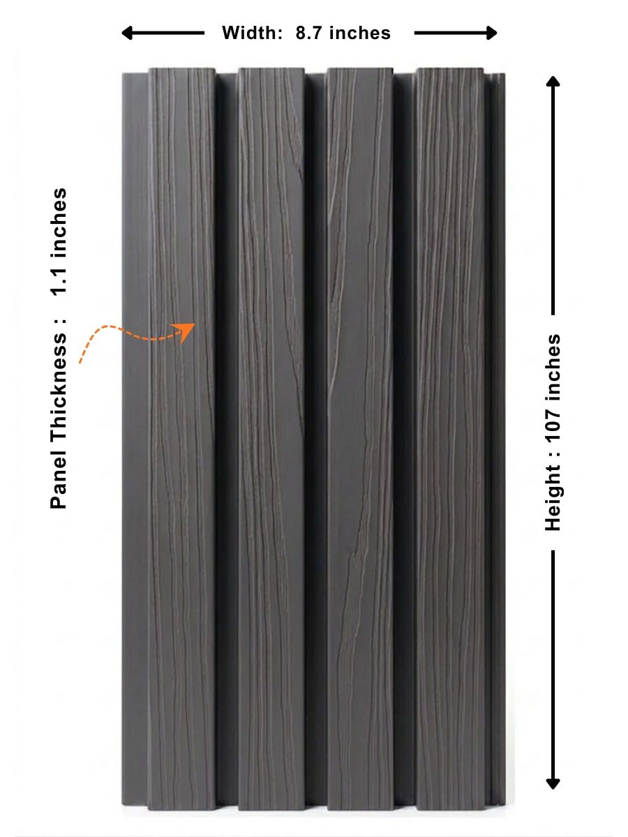 Gray Composite Wide Exterior Cladding | 5 PC/Box (32.6 sq ft