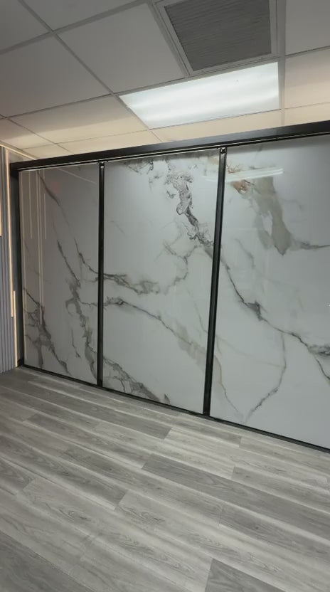 3D Beige Ibiza PVC marble wall panels waterproof 4x8 ft for modern interior walls