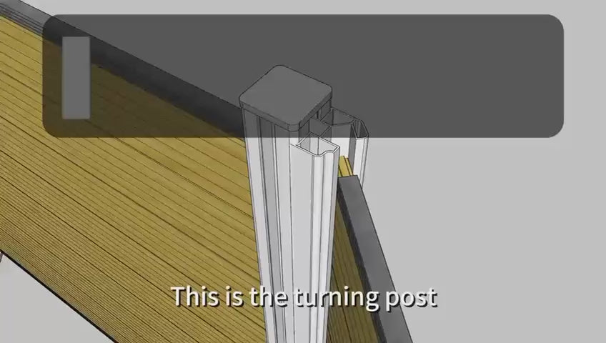 Adjustable Angle Fence Corner Post – 6 ft | For Composite & Aluminum Fencing