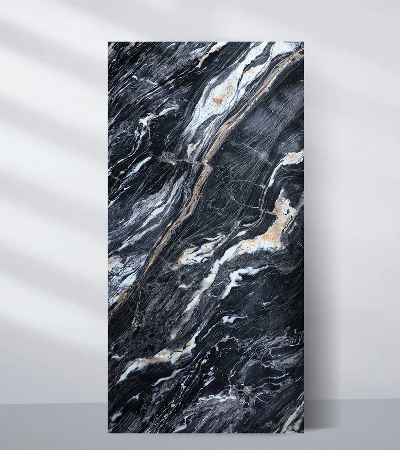 55-Piece Bookmatch Marble Sheet Bundle -  Doral Night