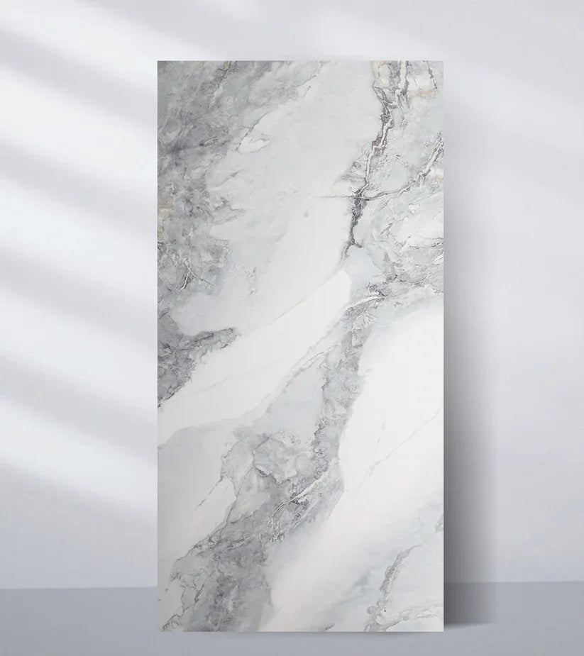 55-Piece Bookmatch Marble Sheet Bundle - Frosted Sky